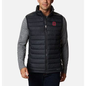 Columbia Gilet Heren, Collegiate Powder Lite - Ohio State Zwart, 50XKGNSHL